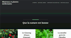 Desktop Screenshot of minerauxetplantesmedicinales.com